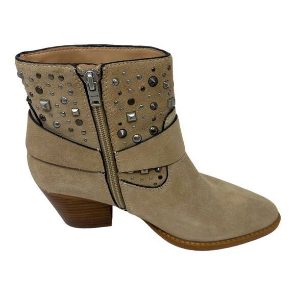 COACH  Western Pia Studded Festival Suede Ankle Boots Size 8 - Picture 7 of 12